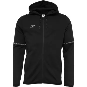 Pánská mikina Pánská sportovní mikina Umbro TECH FZ HOODIE S Černá, Bílá