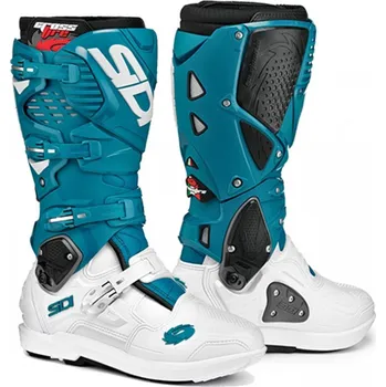 Moto obuv SIDI boty CROSSFIRE 3 SRS white/petrol - 47