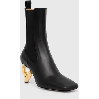 Dámská zimní obuv Kožené kotníkové boty JW Anderson Chain Heel ANW43021A.999 černá 99X, EUR 40