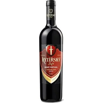 Víno Modrý Portugal - červené suché - Rytířský řád - 0.75L