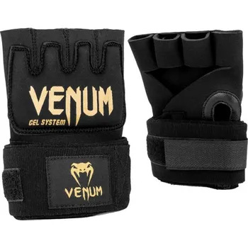 Rukavice Rukavice Venum KONTACT GEL GLOVE WRAPS XL Černá, Zlatá