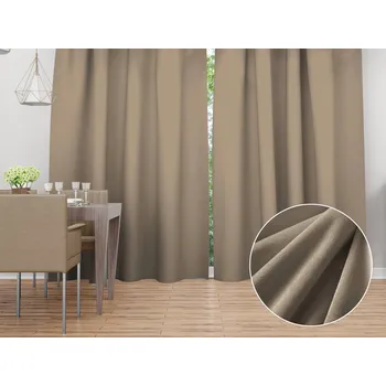 ubrus Sametový závěs Velvet Premium SVP-030 Šedobéžový - šířka 135 cm 135x140 cm