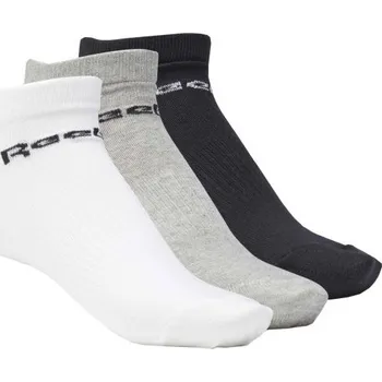 Pánské ponožky Unisex ponožky Reebok ACT CORE LOW CUT SOCK 3P L Černá, Bílá, Šedá