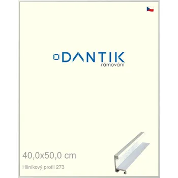 Rám na obraz DANTIK rámeček 40x50 | ALU profil 7273 Bílá matná (Sklo Čiré) (Vyrobeno s láskou u nás v DANTIKU)