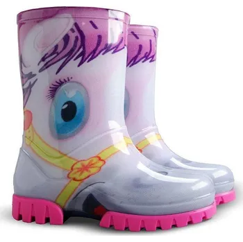 Dívčí obuv Dívčí holínky Demar - TWISTER PRINT HA 0036 - Pony, světle růžová Barva: Růžová, Velikost: 24-25