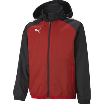 Chlapecká bunda Chlapecká bunda Puma TEAMLIGA ALL WEATHER JACKET 128 Černá, Červená, Bílá