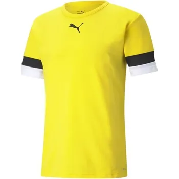Pánské tričko Pánské fotbalové triko Puma TEAMRISE JERSEY TEE XXL Žlutá, Černá, Bílá