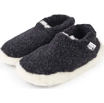 Dámská obuv Vlnka Vlněné nízké TV bačkory Merino černá velikost obuv dospělí 47-48