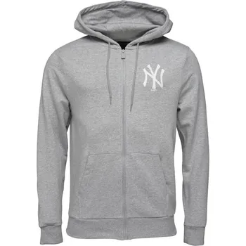 Pánská mikina Pánská mikina New Era MLB ESSENTIALS FZ HOODY NEYYAN XXL Šedá, Bílá