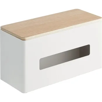 Příborník do zásuvky Bílý kovový box na ubrousky Yamazaki Rin 26 x 11 cm