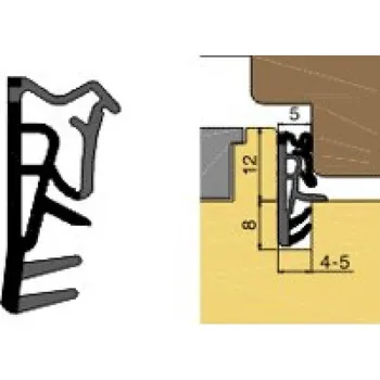 Nábytkové kování Trelleborg Těsnění profilové L 5000 hnědý rustikál