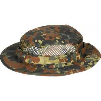 Klobouk MFH Klobouk síťovaný BW Jungle Bush Hat Mesh Boonie Flecktarn RipStop MFH® 10720V Velikost: S/M (55-59 cm)