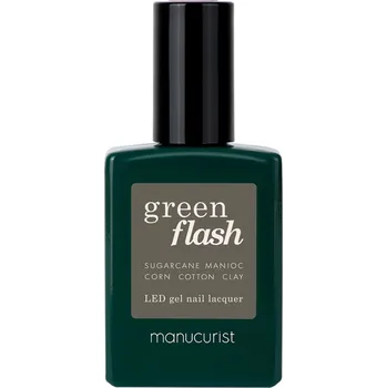 Lak na nehty Manucurist Green Flash - Led Nail Lacquer, khaki