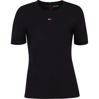 Dámské tričko Tommy Hilfiger REGULAR TOMMY TAPE TEE S Tmavě modrá