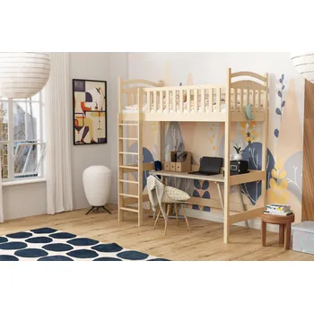 Dětská postel Max-i Patrová postel AATROX KIDBED FIVE + rošt Zvolte rozměr:: 90 x 200 cm, Zvolte barvu:: barva růžová