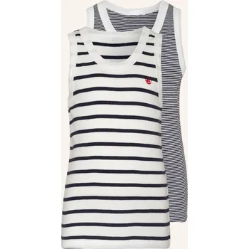 Petit Bateau Nátělníky, 2 Kusy V Balení, bílá / tmavě modrá