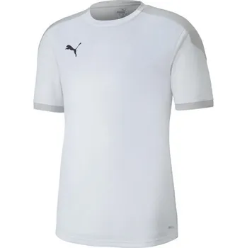 Pánské tričko Pánské tréninkové triko Puma TEAM FINAL 21 TRAINING JERSEY TEE XL Bílá, Šedá
