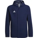 Juniorská fotbalová bunda adidas ENTRADA 22 ALL WEATHER JACKET 128 Modrá, Bílá