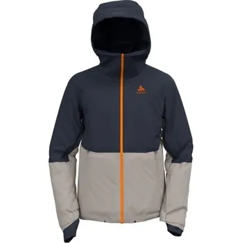 Pánská zateplená bunda Odlo SKI BLUEBIRD S-THERMIC M Šedá, Tmavě modrá, Oranžová