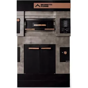 Pec na pizzu Jednokomorová pec S50 Icon s digestoří a kynárnou H=700 mm | MORETTI FORNI, MFSI50ML
