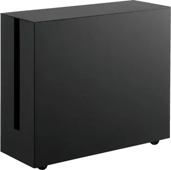 Úložný box Černý kovový pojízdný box na kabely Yamazaki Tower 34,5 cm