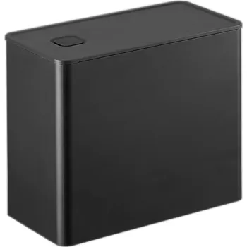 Dóza na potraviny Černá plastová dóza na kávu Yamazaki Tower 1,6 l