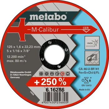 Řezný kotouč Metabo M-Calibur Řezný kotouč 125 x 1,6 x 22,23 Inox, TF 41 616286000 free_store_pickup
