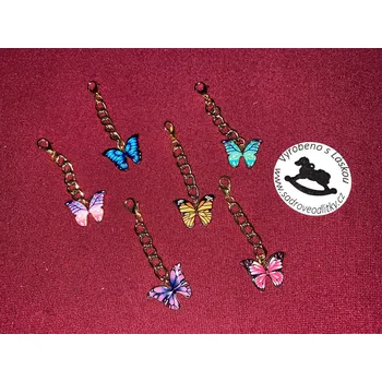 HandMade by VeJa Přívěšek na klíče - zlatý motýl