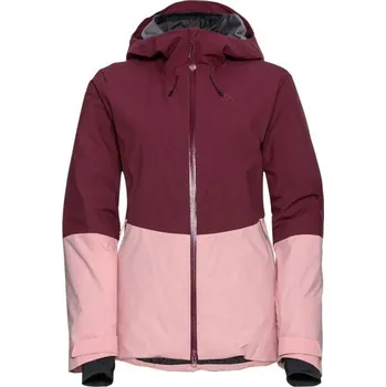 Dámská zateplená bunda Odlo SKI BLUEBIRD S-THERMIC INSULATED JACKET M Vínová, Lososová