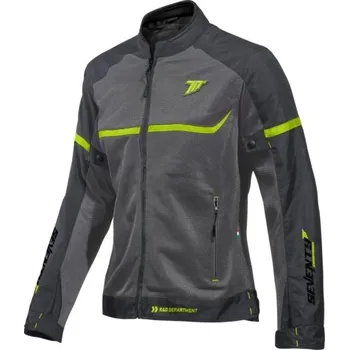 Moto bunda Dámská bunda na motorku SEVENTY DEGREES SD-JR30.2 Mojave šedo-fluo žlutá