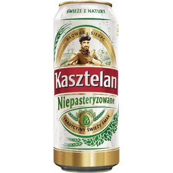 Pivo Kasztelan 5.0% nepasterizované - plech - polské pivo - 0.5L