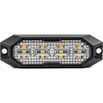 Přídavný světlomet světlo výstražné LED oranžové PREDATOR 4*3W - 19mm