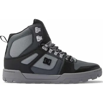 Pánská zimní obuv Pánské zimní boty DC PURE HIGH-TOP WR BOOT 10.5 Černá, Šedá, Tmavě šedá