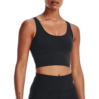Podprsenka dámská sportovní podprsenka UNDER ARMOUR - BLACK - S (Under Armour Meridian Fitted Crop Tank Womens)
