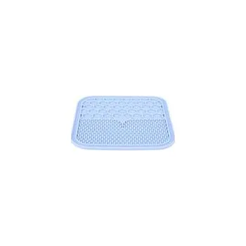 Miska pro psa Lízací podložka pro psy SILICONE modrá L Zolux 30 cm x 30 cm x 1,2 cm - modrá L