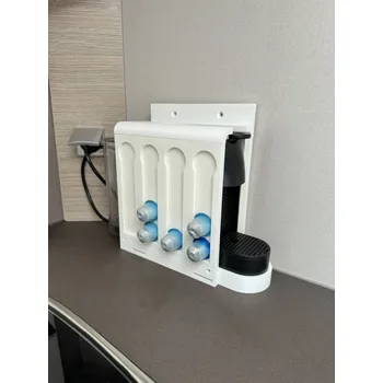 Kávovar Držák kávovaru Nespresso Essenza Mini Barva: Bílá, montážní strana: pravá