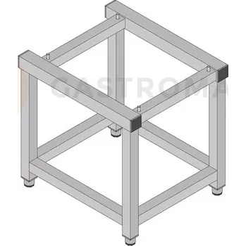 Servírovací stolek Podstavec s nastavitelnými nožkami, pod 2 Turbopece ORACLE, z nerezové oceli, 480x560x500 mm | LAINOX, OSR50
