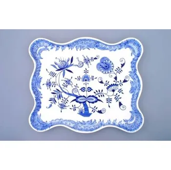 Český porcelán, a.s., Dubí Podnos ozdobný 45 x 37 cm, cibulák, Český porcelán