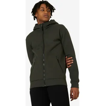 Pánská mikina DOMYOS Pánská mikina na zip s kapucí L ZELENÁ