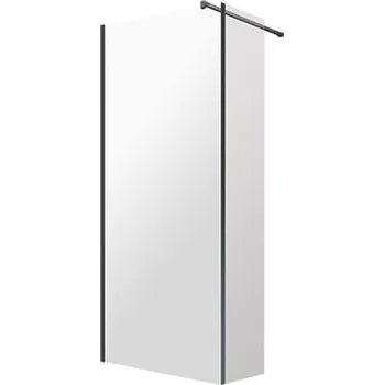 Omnires Marina sprchový kout 120x30 cm černá matný/průhledné sklo MA1230BLTR