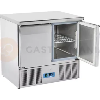 Chladící salátový stůl 2-dvéřový, s pracovní plochou | COOLHEAD, CRX-90A