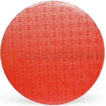 Podložka kartonová pod dorty a zákusky, kulatá, červená, 35x1,2 cm | MODECOR, 30478D