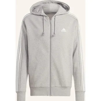 Pánská mikina Adidas Pánská Mikinová Bunda Essentials, světle šedá / bílá, S