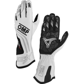 Rukavice Závodní dětské rukavice OMP KS-X s FIA homologizací, bílá