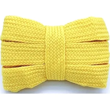 Tkaničky do bot Woodrow Široké tkaničky do tepláků bot kalhot mikiny * š: 2 cm x 120 cm - žluté