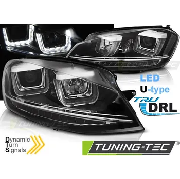 Přední světlomet SVĚTLOMETY U-LED LIGHT DRL BLACK SEQ pro VW GOLF 7 11.12-17