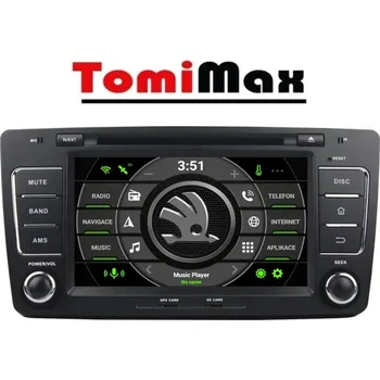 Autorádio TomiMax Škoda Octavia 2 Android 14 autorádio s WIFI, GPS, USB, BT HW výbava: 8 Core 4GB+64GB PX HIGH - Model auta: Škoda Octavia 2, Velikost obrazovky: Dotyková obrazovka: 7"