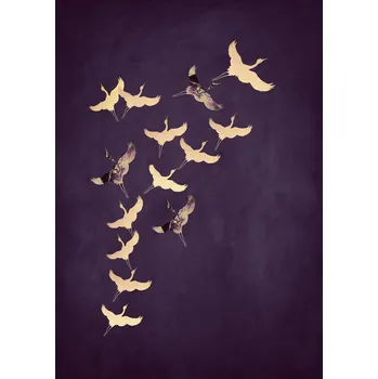Plakát Plakát, Obraz - Purple Flying Cranes, Aureous