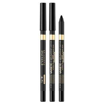 Přípravek na oči Eveline Cosmetics VARIÉTÉ voděodolná gelová tužka na oči 01 pure black, 9 ml