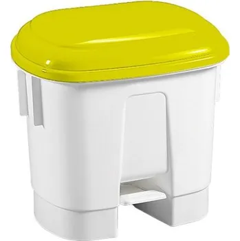 Odpadkový koš Plastový odpadkový koš Sirius 30 l. - žluté víko